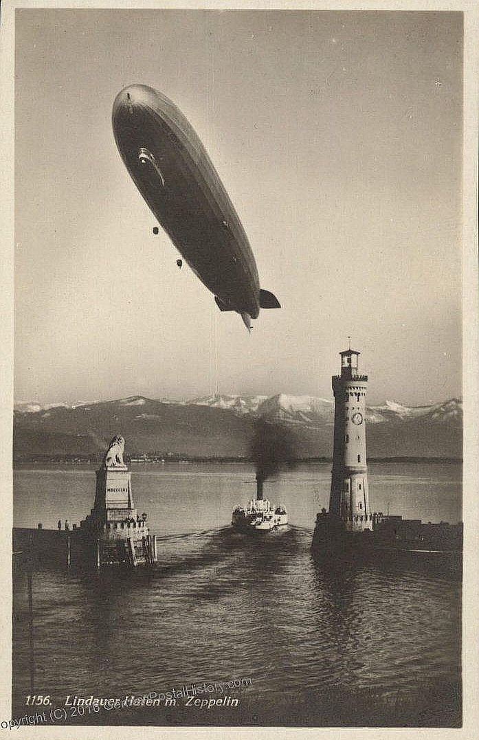 Lz-127 over Lindau in the Bodensee